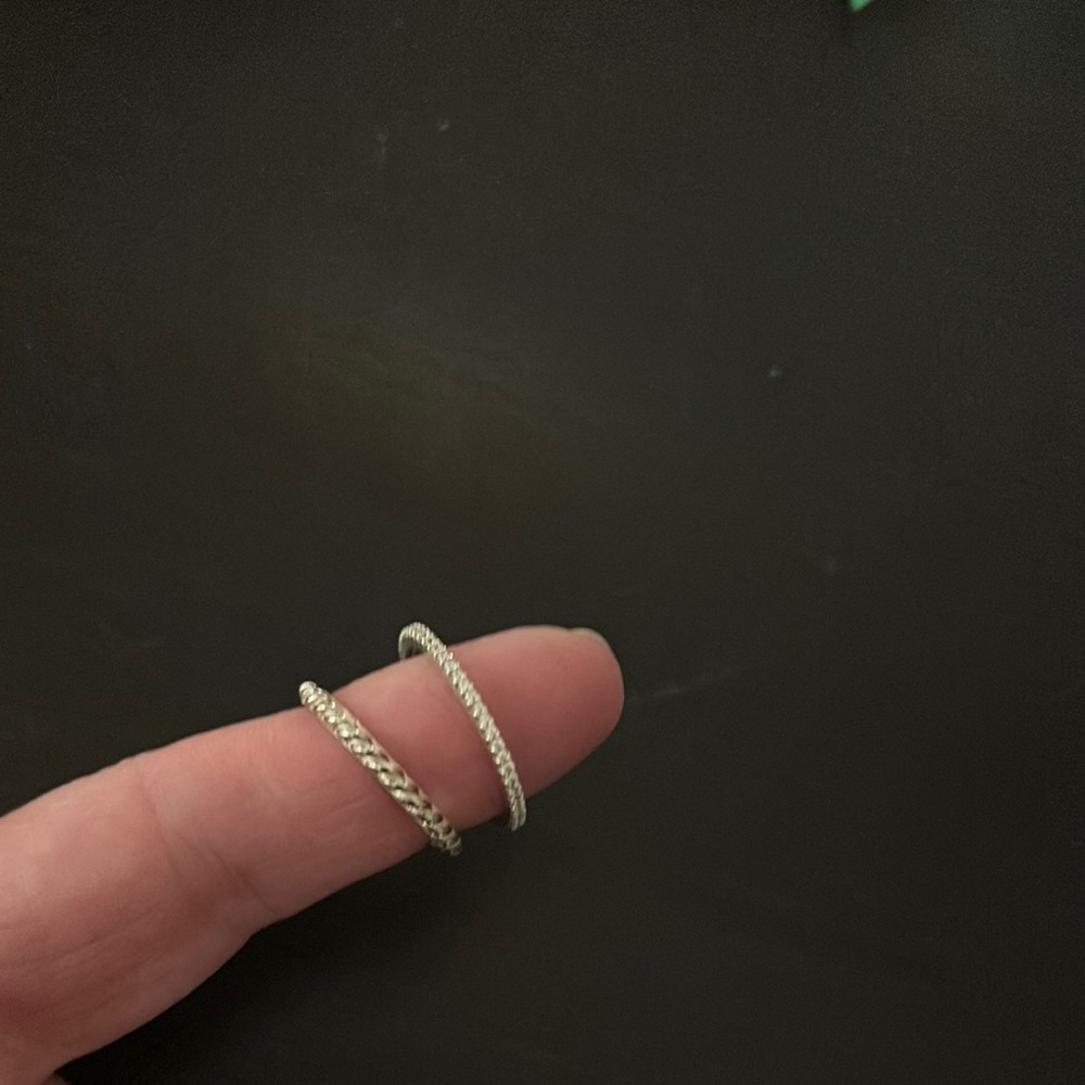 Silpada Silver Stackable Rings with Twisted Design